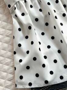 Glimmora 女士波点褶皱休闲百搭日常吊带背心 - 白色 - 查看 6