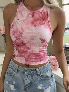 Mulvari Áo tank top nữ dáng ôm, cổ tròn, tối giản, thích hợp cho mùa hè. - Nhiều màu - Xem 5