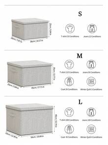 Large Foldable Storage Box Coming Soon! Moisture & Mildew Resistant, One-Touch Organizing For All Your Home Stuff - Grey - View 2