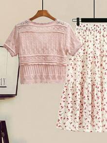 Elenzga Áo khoác len cardigan dệt kim đa năng, phối màu thời trang mới kiểu Âu-Mỹ. - Bụi hồng - Xem 2