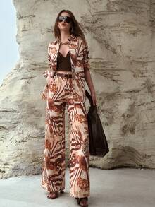 MOTF PREMIUM WOMEN'S SLIMMING ALL OVER PRINTED WIDE-LEG JEANS, SPRING/SUMMER - Blue - View 3