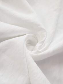 Weeklong 大码女士优雅通勤深V领蝴蝶结拼接褶裥上衣和半裙两件套，春夏款 - 白色 - 查看 9