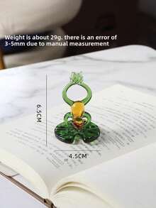 MINKOJA 1pc, Handmade Crystal Frog Statue | Cute Green Frog Ornament, Suitable For Holiday And Table Decoration, Home Decoration, Valentine's Day, St. Patrick's Day, Easter, Party Gift,Easter,Easter Gift,Miniature Things, - Multicolor - View 15