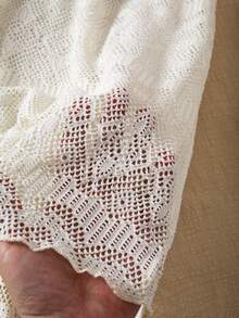Débardeur en tricot blanc décontracté pour filles, design doux et à la mode, polyvalent pour les hauts d'été, convient pour les vacances, les voyages, le campus et le port quotidien - Blanc - Voir 6