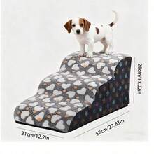 1 Piece Of Cartoon Pet Ladder, Climbing Ladder Made Of Flexible Foam With 2/3Steps, Suitable For Senior Pets Or Pets With Special Needs To Reach The Sofa And Bed, Non-Slip And Detachable - Multicolor - View 24