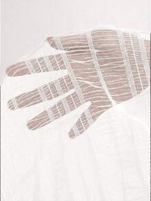 Freevana 大码女式纯色露肩系带时尚T恤 - 白色 - 查看 7