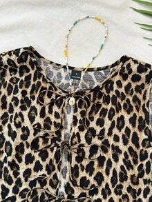 Travachic 女士时尚豹纹系带背心 - 彩色 - 查看 3