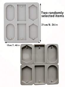 1PC DIY Silicone Clay Aromatherapy Tablets Molds Hanging Ornaments Wax Molds Flower Soap Mold Craft Accessories Soap Mold Handmade - Grey - View 2