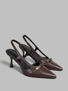 Ontre Giày sandal cao gót dành cho nữ - màu nâu - Xem 1