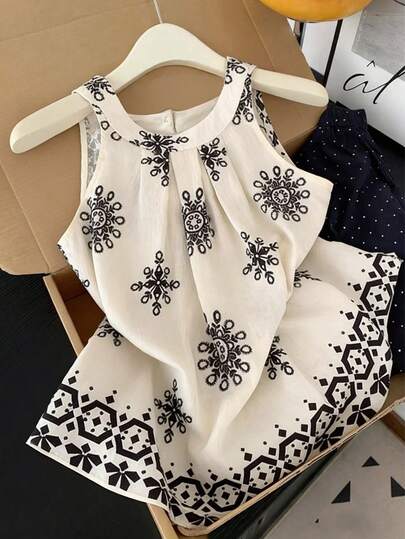 GlowEve Women's Vacation Casual Geometric Print Tank Top