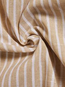 Elaquor Plus Size Summer Casual Striped Vest And Pants 2 Pieces Set, Summer Outfits - Apricot - View 8
