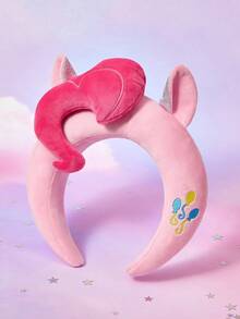 My Little Pony X SHEIN 1 pieza Diadema con diseño de poni lindo, forma tridimensional, adecuada para mayores de 12 años, color azul. - Rosa Pálido - Ver 3