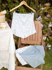 SHEIN 孕妇弹力腰带休闲宽松百搭短裤 - 彩色 - 查看 2