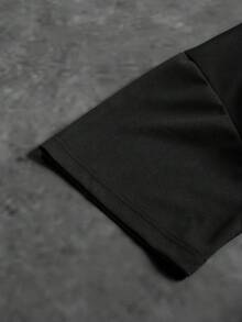 RISE LYT Áo thun thể thao nam tay ngắn cổ tròn in họa tiết tối giản - màu đen - Xem 6