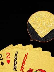 1副金钞塑料扑克牌，创意金箔扑克，防水德州扑克，奢华德国黑芯纸牌，金箔金钞防水实用桌面扑克，娱乐棋盘游戏卡牌，适合朋友、同学聚会，时尚娱乐游戏，圣诞节、万圣节、狂欢节必备，饮酒派对必备，桌面卡牌游戏，成人派对卡牌游戏，家庭聚会卡牌游戏，适合情侣和朋友，为生活增添色彩。 - 彩色 - 查看 4