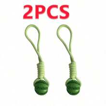 1pc Dog Braided Rope Knot Toys Ball With Handle, Chew Durable Toy Ball For Chew Training Pull Throw Toy Tug Of War Toy Dogs Fetch Toy - Multicolor - View 22