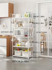 1 Giá đỡ lò vi sóng nhiều tầng bằng sắt có móc treo, tiết kiệm không gian, không cần lắp ráp, giá để đồ chịu lực cao, kệ đựng đồ nhà bếp. - Nhiều màu - Xem 3