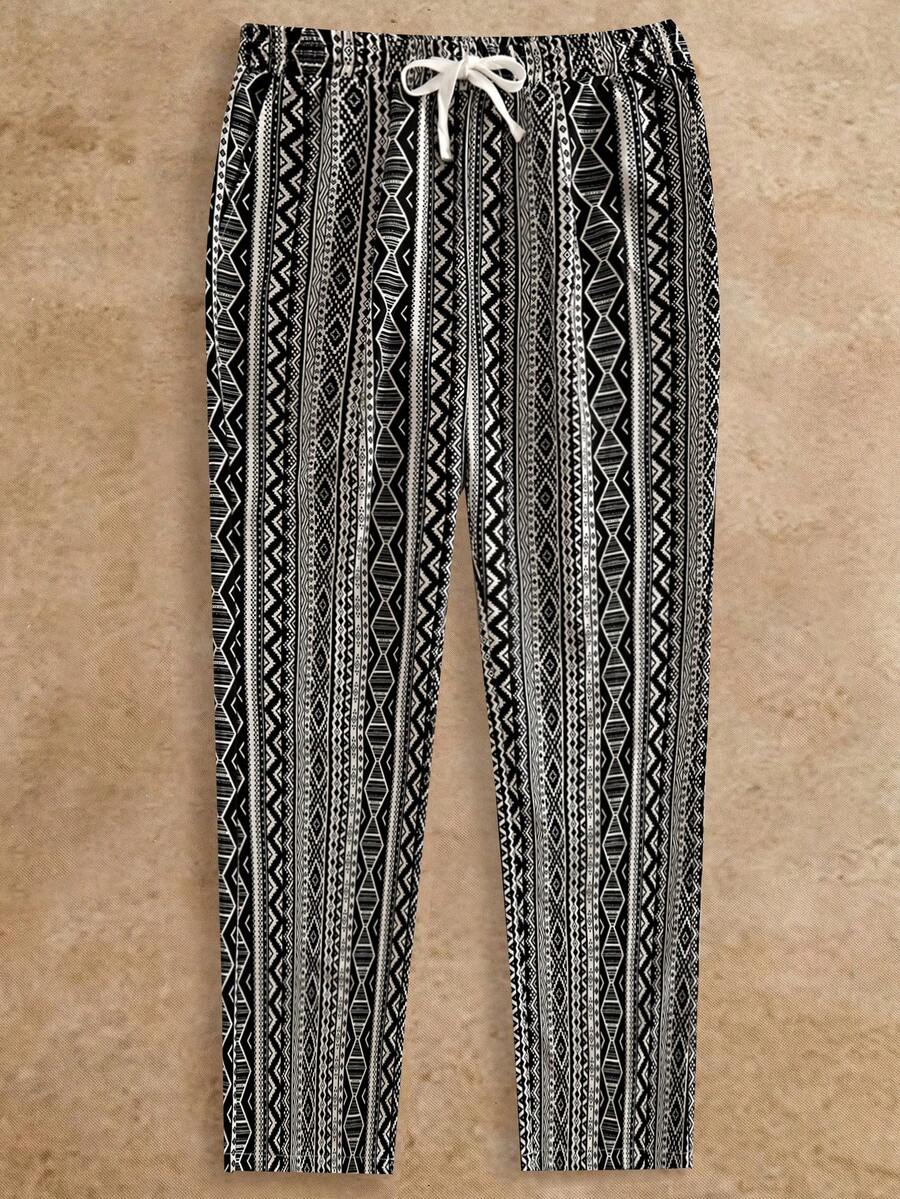 HIMLAND Pantalones rectos casuales de hombre con cintura elástica y holgados