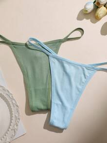 Lowkey Lull Bộ 7 chiếc quần lót dây mảnh không đường may màu trơn dành cho nữ, thoải mái. - Nhiều màu - Xem 3