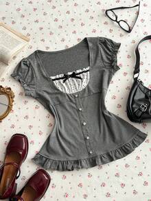 Glimmora Gentle Style 2 In 1 Cap Sleeve Top For Women - Multicolor - View 6