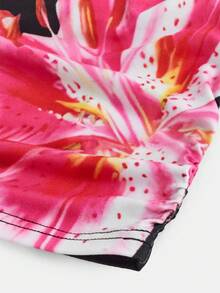 SHEIN Tween Girls Casual Digital Print Camisole Top And Mini Skirt Set - Blue and White - View 9