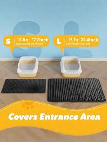 Double Layer Honeycomb Waterproof Cat Litter Mat Large Hole Non Stick Litter Feet For Indoor Home Pet Area Easy Clean Reusable Odor Control Washable Pet Supplies - Dark Grey - View 4