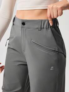 OutZeal Women Outdoor Pants Workout Hiking Stretch Flared Bottoms With Secure Pocket - Grey - View 9