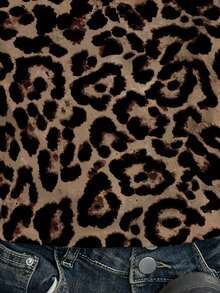 少女休闲简约复古豹纹印花，海滩度假，#Coconutgirl，吊带背心，贴身款，夏季上衣，舒适春夏装扮，上衣，休闲度假，Y2K Coconutgirl 波西米亚风度假春假早午餐必备浅蓝色女孩之旅，舒适春夏装扮，轻松舒适，豹纹上衣，少女服装，豹纹印花，猎豹纹印花 - 彩色 - 查看 5