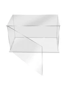 1pc Collectible Display Box, Assembled Transparent Acrylic Box, Alternative To Glass Boxes For Displaying Figures, Suitable For Home Storage And Organization Of Toys, With An Openable Door. - White - View 7