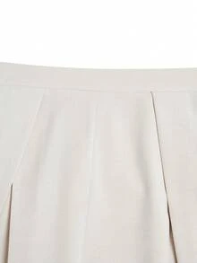 GlowEve Pantalones rectos minimalistas y versátiles para mujer, adecuados para el transporte - Caqui - Ver 8