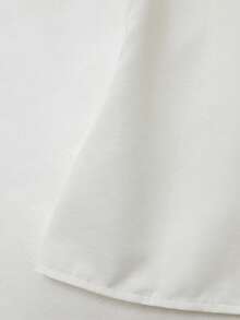 Franclia Camisa de mujer de manga corta con cuello de lazo y corbata, para verano - Blanco - Ver 4