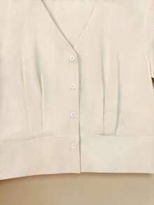 GlowEve Camisas de verano elegantes y ajustadas con tejido para mujeres - Albaricoque - Ver 4