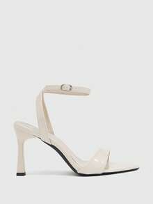 CUCCOO SZL Women's Shoes With Adjustable Pointed Simple Milk Apricot High-Heeled Sandals, Suitable For Daily Casual Wear, Spring, Spring Break, Easter, Prom Prom Heels Summer Shoes - Milk apricot - View 2