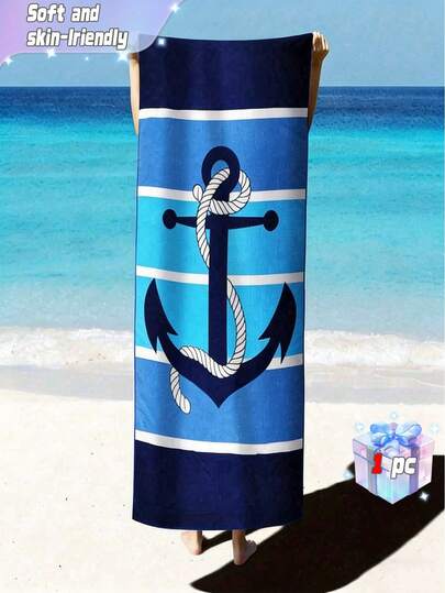 GEL HUT MUN Mutao Tropical Themed Microfiber Beach Towel - Quick Drying, Ultra Soft, Absorbent - Vibrant Ocean And Beach Print, Ideal For Swimming, Surfing, Yoga, Camping And Fitness - Compact And Lightweight, Great For Cabana, Beach Chair, Cover, Sand Bag, Pool, Beach Towel, Extra Large Beach Towel, Summer, Holiday Essential