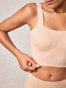 素色無痕無鋼圈內衣 - 杏色 - 查看 5