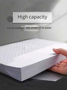5/10pcs A4 Clear PP Document Bags, Waterproof Plastic File Folders Envelopes For Office School Supplies - Document Bag - View 2