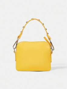 LOONEY TUNES X SHEIN 1件女士黄色趣味卡通印花斜挎包，手提包，时尚，个性化，简约，百搭，街头风，甜美酷女孩，性感女孩，Y2K，复古，铆钉，适合日常使用，日常、购物和派对。 - 黃色 - 查看 4