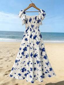 EMERY ROSE Vestidos largos de verano elegantes y tejidos para damas - Azul - Ver 2