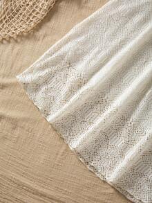 Débardeur en tricot blanc décontracté pour filles, design doux et à la mode, polyvalent pour les hauts d'été, convient pour les vacances, les voyages, le campus et le port quotidien - Blanc - Voir 8