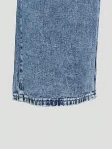 Teen Girls Loose Fit Distressed Denim Jeans, Casual & Comfortable Cotton Fabric, Suitable For Daily Wear, School, Commute, Gatherings, Spring/Summer - Blue - View 8