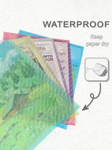 5/10pcs A4 Clear PP Document Bags, Waterproof Plastic File Folders Envelopes For Office School Supplies - Document Bag - View 6