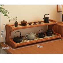 The Kitchen Storage Rack Adopts A New Chinese Style Multifunctional Design, Integrating High-End Dining Table Storage Rack, Tea Cup Rack, And Living Room Storage And Organizing Rack Functions. Suitable For Office, Living Room, Bedroom And Other Spaces, It Can Also Be Used As A Decorative Gift For Friends And Family, With Dual Purposes Of Room Decoration And Dining Table Decoration. - Multicolor - View 8