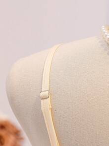 Tween Mädchen Luxuriöses elegantes champagnerfarbenes ärmelloses seidiges Blumenkleid mit Passform, geeignet für Abendpartys, Weihnachten, Halloween, Hochzeiten, Abschlussbälle, Abschluss und andere Anlässe - Champagnerfarben - Übersicht 6