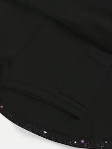 SHEIN 两件套女童运动服短裤和短裙，瑜伽休闲款，弹力星空印花图案，舒适迷你裙，返校季 - 彩色 - 查看 8