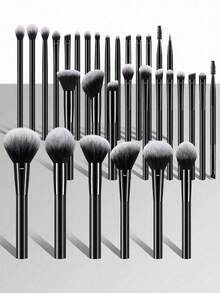 Bộ cọ trang điểm 32/35 món cao cấp, lông tổng hợp, dùng để tán phấn mắt và các loại mỹ phẩm khác. - màu đen - Xem 13