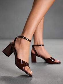 CUCCOO SZL Women's Fashion High Heel Sandals - Coffee Brown - View 6