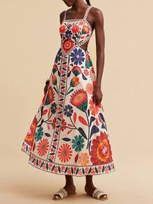 Travachic Đầm hai dây in họa tiết dệt mới năm 2026, trang phục đi nghỉ mát, phong cách Boho Chic, trang phục đi xem hòa nhạc đồng quê, trang phục lễ hội, trang phục đi biển cho nữ, trang phục mùa hè cho nữ, phong cách quý tộc cổ điển, trang phục tốt nghiệp, đầm chống nắng mùa hè, đầm sinh nhật cho nữ, trang phục mùa hè giản dị, thanh lịch, họa tiết hoa trắng kiểu Bohemian, trang phục đi nghỉ mát cho nữ, trang phục giản dị và thanh lịch, đầm đính sequin cho lễ hội Carnival, Ngày Valentine, Tiệc cưới và Lễ hội âm nhạc. - Nhiều màu - Xem 3