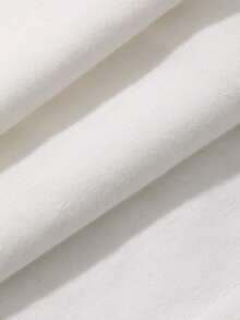 DAZY 2件套少女印花圆领针织短袖T恤和裤子家居服套装，秋季款 - 白色 - 查看 10