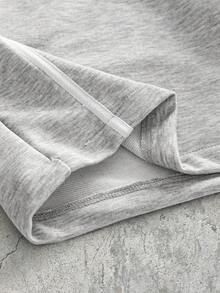 EVRINFINITE Men's Light Grey Geometric Knit Loose Fit Shorts, Pocket, Drawstring, Summer, Short Pants, Lightweight, Breathable, Cool, Casual, Comfortable Gift For Father/ Husband - Light Grey - View 7