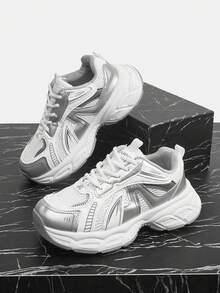 Women's Retro Chunky Platform Dad Shoes Mesh Breathable Casual Sneakers - White - View 6